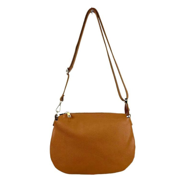 Bolso Bandolera de Piel con 3 Compartimentos Interiores para Mujer