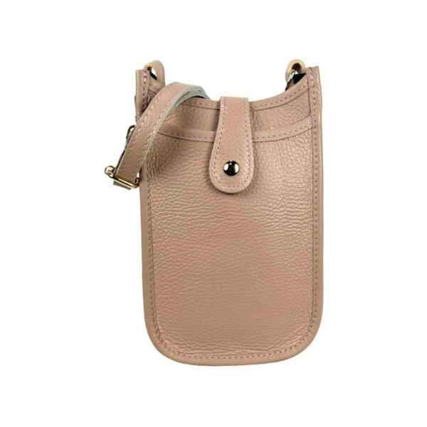 Mini Bolso de Piel con Compartimento Frontal para Mujer