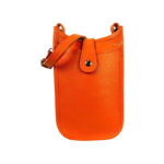 Mini Bolso de Piel con Compartimento Frontal para Mujer