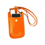 Mini Bolso de Piel con Compartimento Frontal para Mujer