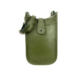 Mini Bolso de Piel con Compartimento Frontal para Mujer