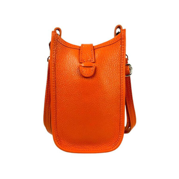 Mini Bolso de Piel con Compartimento Frontal para Mujer