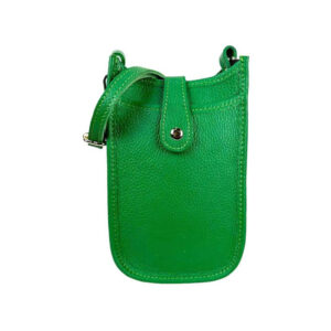 Mini Bolso de Piel con Compartimento Frontal para Mujer