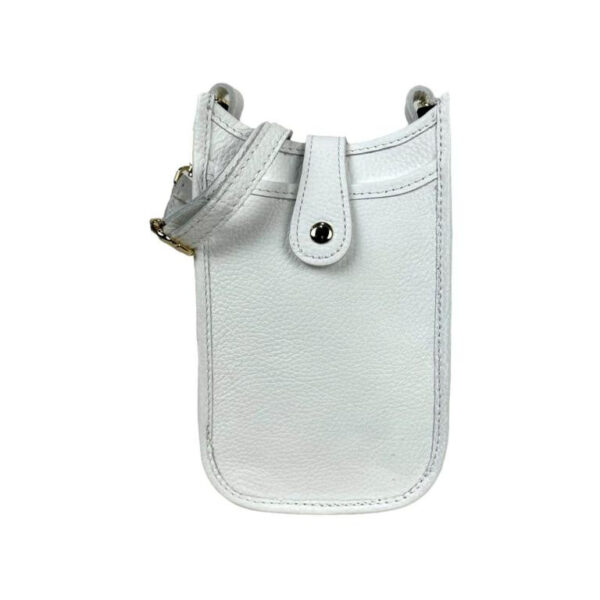 Mini Bolso de Piel con Compartimento Frontal para Mujer