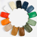 Mini Bolso de Piel con Compartimento Frontal para Mujer