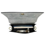 Bolso Bandolera de Piel con Asa Larga Moldeable y Efecto Brillante Mujer