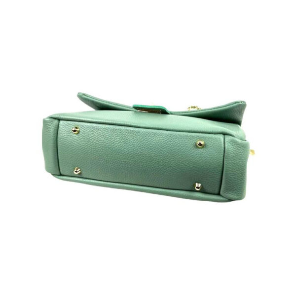 Bolso Bandolera Piel Italiana de Mujer con Solapa Giro y Gran Capacidad