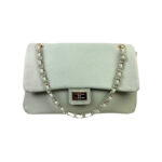 Bolso Bandolera Piel Italiana de Mujer con Solapa Giro y Gran Capacidad