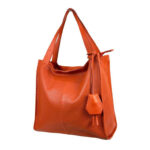 Bolso Shopper de Piel con Gran Capacidad y Cremallera para Mujer