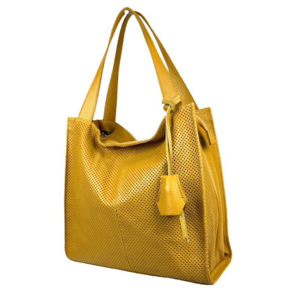 Bolso Shopper de Piel con Gran Capacidad y Cremallera para Mujer