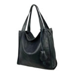 Bolso Shopper de Piel con Gran Capacidad y Cremallera para Mujer