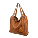 Bolso Shopper de Piel con Gran Capacidad y Cremallera para Mujer