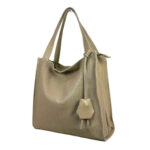 Bolso Shopper de Piel con Gran Capacidad y Cremallera para Mujer