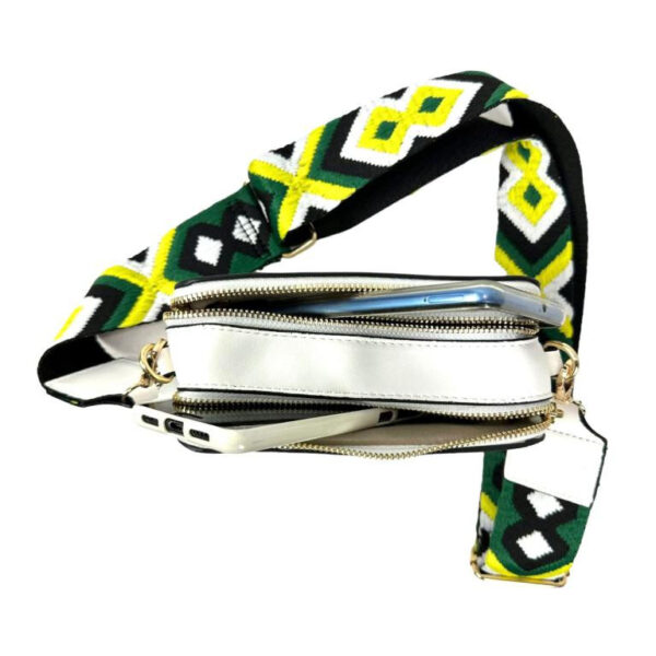 Bolso Bandolera Sintético con 2 Bolsillos de Cremallera para Mujer