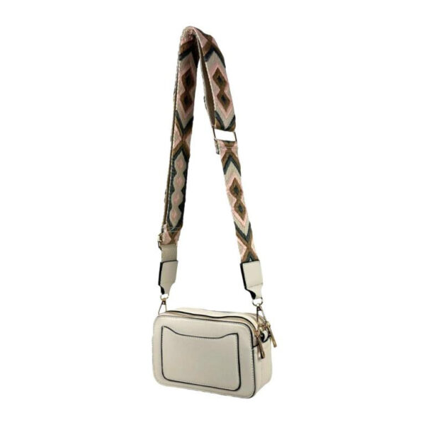 Bolso Bandolera Sintético con 2 Bolsillos de Cremallera para Mujer