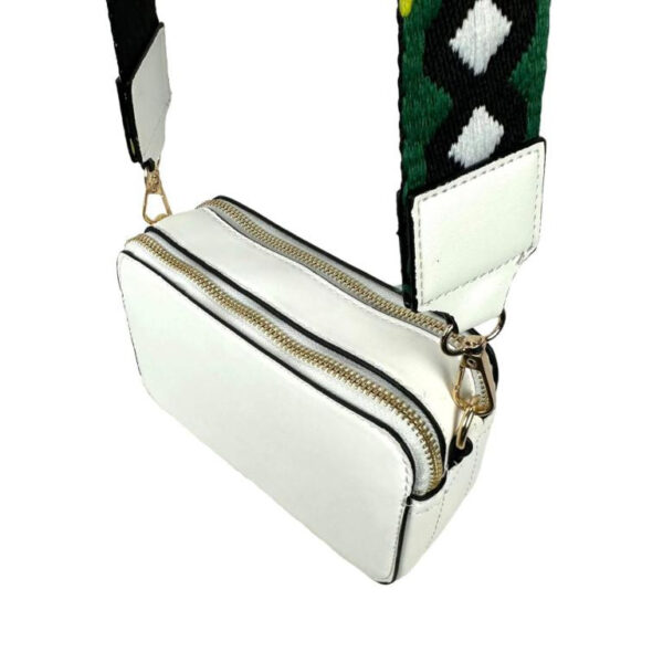 Bolso Bandolera Sintético con 2 Bolsillos de Cremallera para Mujer