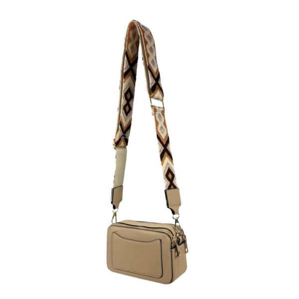 Bolso Bandolera Sintético con 2 Bolsillos de Cremallera para Mujer