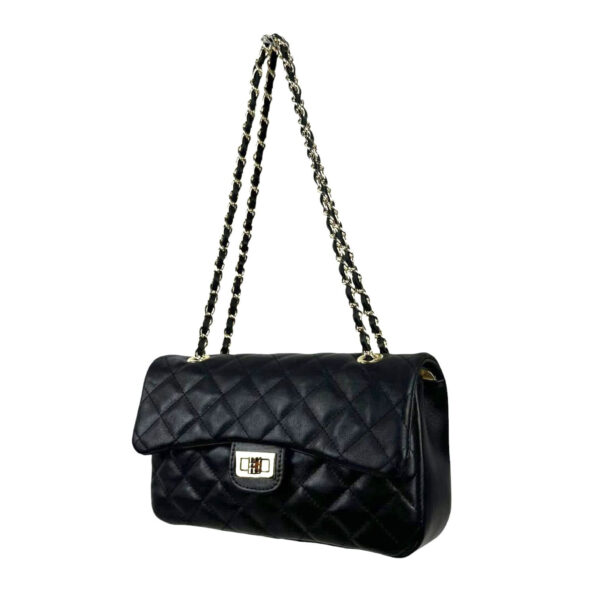 Bolso Acolchado de Piel Italiana GRANDE con Asas de Cadena para Mujer