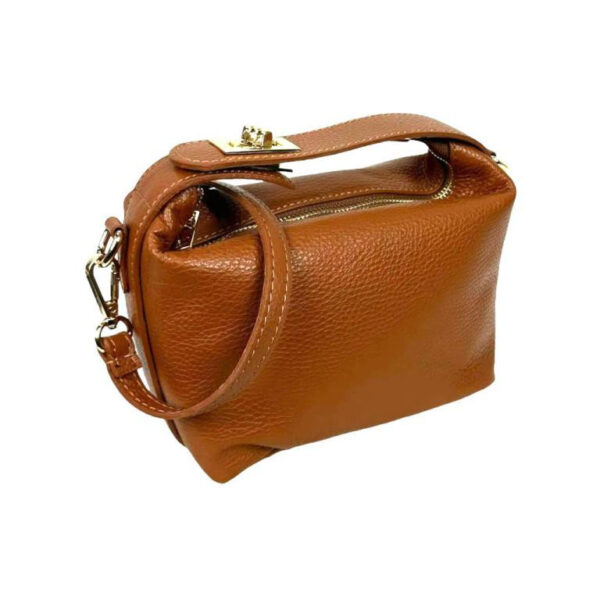 Bolso de de Piel de Grano Italiana con Asa Corta Original para Mujer
