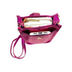 Mini Bolso de Piel con Compartimento Frontal para Mujer