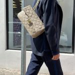Bolso Acolchado de Piel Italiana GRANDE con Asas de Cadena para Mujer