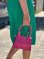 Bolso de Mano de Piel con Diseño Coco y Tamaño Compacto para Mujer