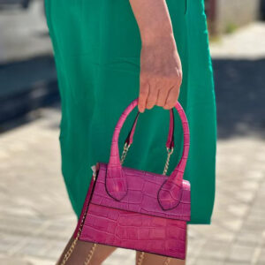 Bolso de Mano de Piel con Diseño Coco y Tamaño Compacto para Mujer