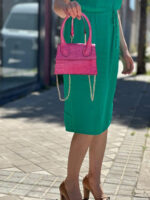 Bolso de Mano de Piel con Diseño Coco y Tamaño Compacto para Mujer