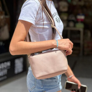 Bolso de de Piel de Grano Italiana con Asa Corta Original para Mujer