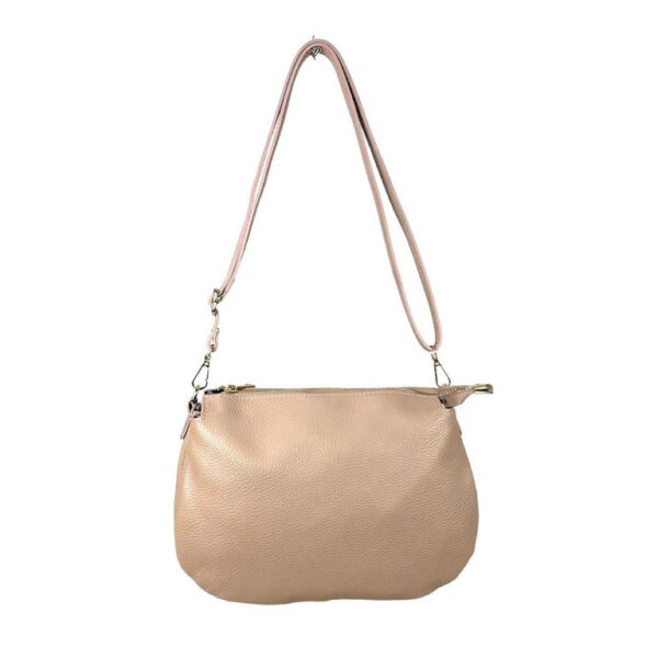Bolso Bandolera de Piel con 3 Compartimentos Interiores para Mujer