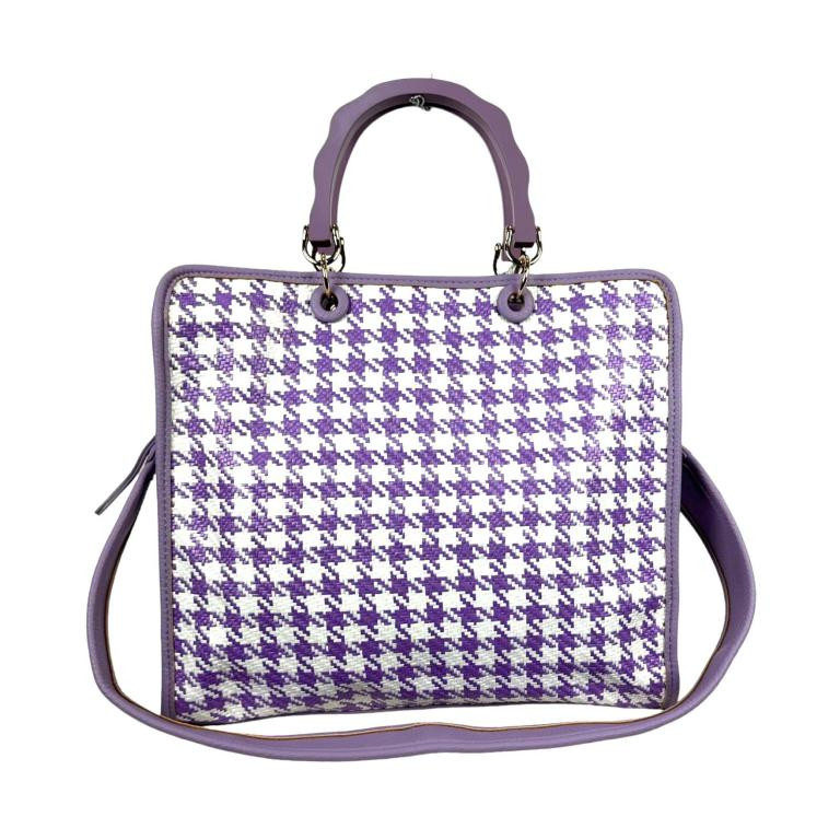 Amplio Bolso Sintético tipo Tote de Mujer con Asas Cortas y Cremallera