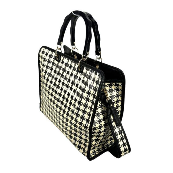 Amplio Bolso Sintético tipo Tote de Mujer con Asas Cortas y Cremallera