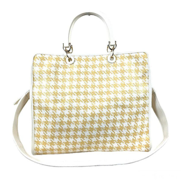 Amplio Bolso Sintético tipo Tote de Mujer con Asas Cortas y Cremallera