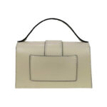 Bolso de Mano Compacto para Mujer de Piel Italiana con Compartimento Trasero