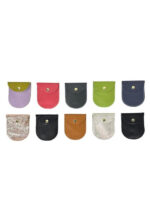 Monedero Compacto de Piel Italiana para Mujer con Cierre de Botón