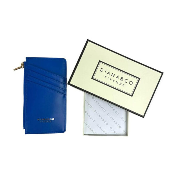 Tarjetero Sintético Compacto de Mujer con Caja y Bolsillo de Cremallera