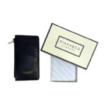 Tarjetero Sintético Compacto de Mujer con Caja y Bolsillo de Cremallera