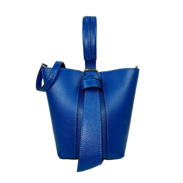 Bolso Tipo Cubo de Piel con Lazo Decorativo y Bolso Interior para Mujer