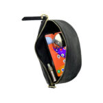 Riñonera de Piel Metalizada para Mujer con Efecto Brillante y Cremallera