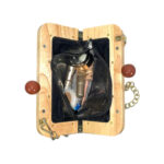 Bolso Piel con Cierre Magnético de Madera y Asa tipo Cadena para Mujer