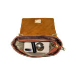 Bolso Bandolera Multicolor de Piel Italiana con Efecto Brillante para Mujer