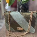 Bolso Bandolera Multicolor de Piel Italiana con Efecto Brillante para Mujer