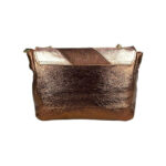 Bolso Bandolera Multicolor de Piel Italiana con Efecto Brillante para Mujer