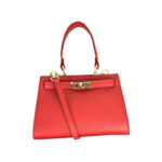 Bolso de Mano Compacto en Piel Italiana para Mujer con Tira Bandolera