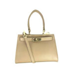 Bolso de Mano Compacto en Piel Italiana para Mujer con Tira Bandolera