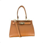 Bolso de Mano Compacto en Piel Italiana para Mujer con Tira Bandolera