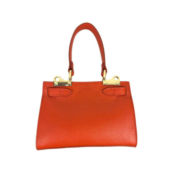 Bolso de Mano Compacto en Piel Italiana para Mujer con Tira Bandolera