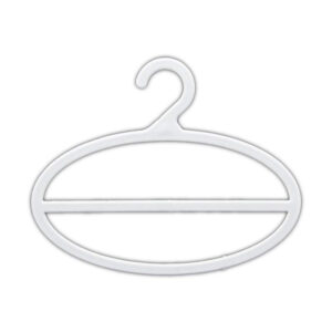 Percha ovalado para bufandas o fular de 17 cm transparente