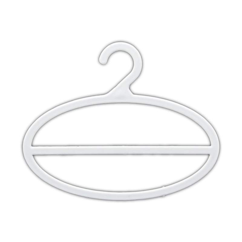 Percha ovalado para bufandas o fular de 17 cm transparente