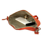 Riñonera de Serraje y Piel Italiana con Efecto Metalizado para Mujer